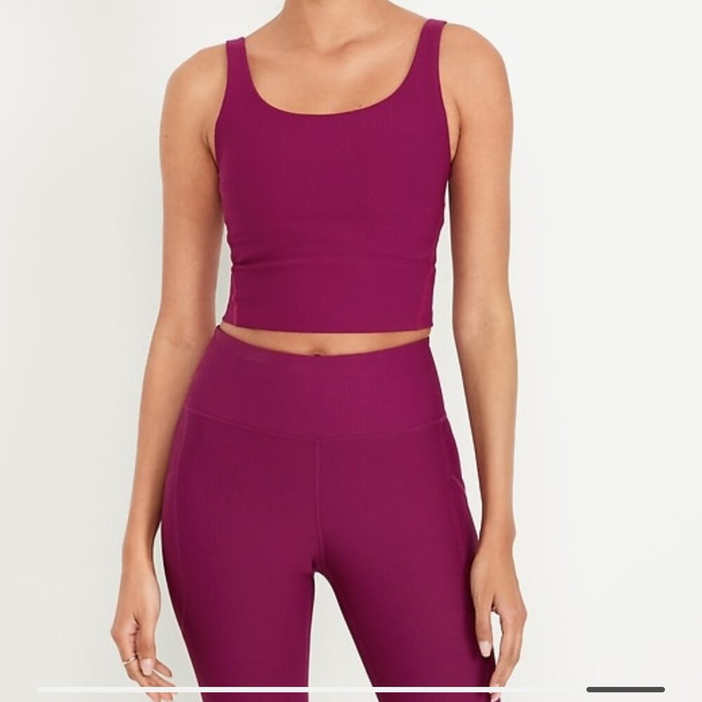OLD NAVY Matching Top & Leggings - XS sports bra/XSP active leggings - pink